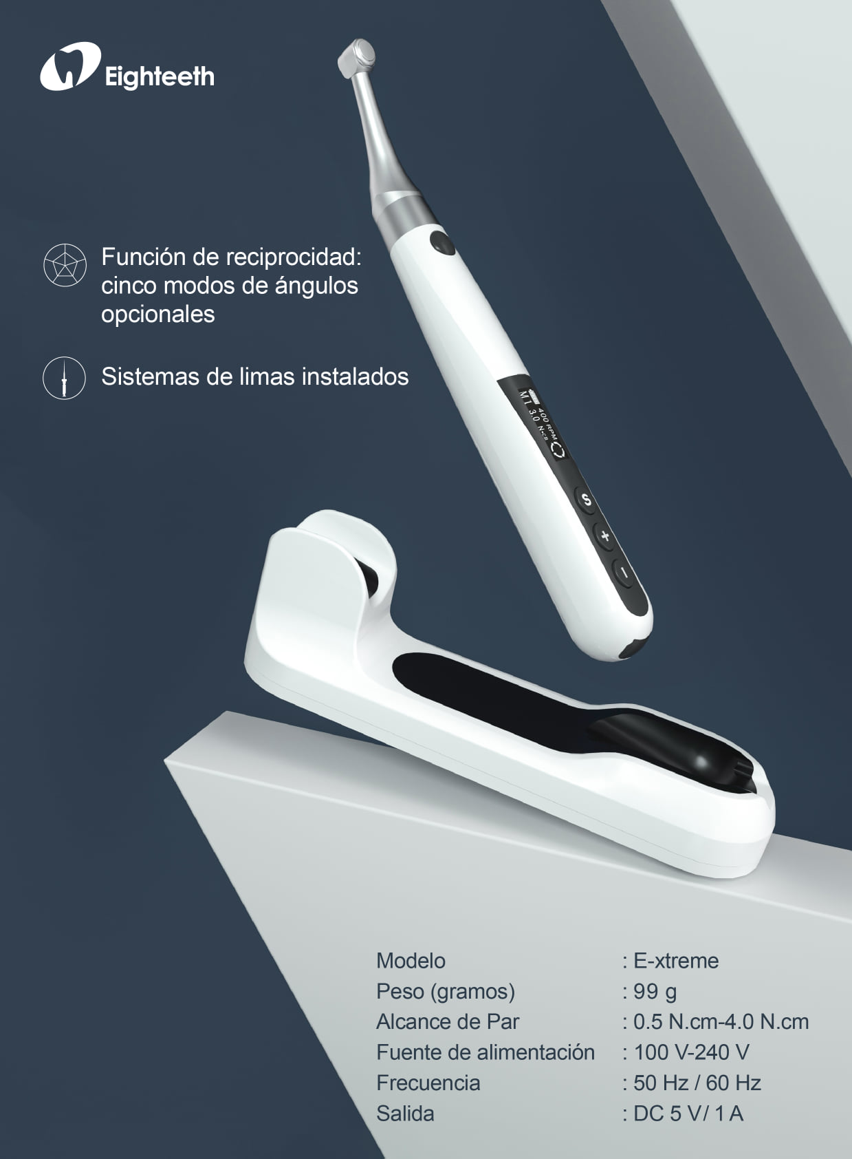 E-Xtreme Motor Endodontia EIGHTEETH - Imagen 2