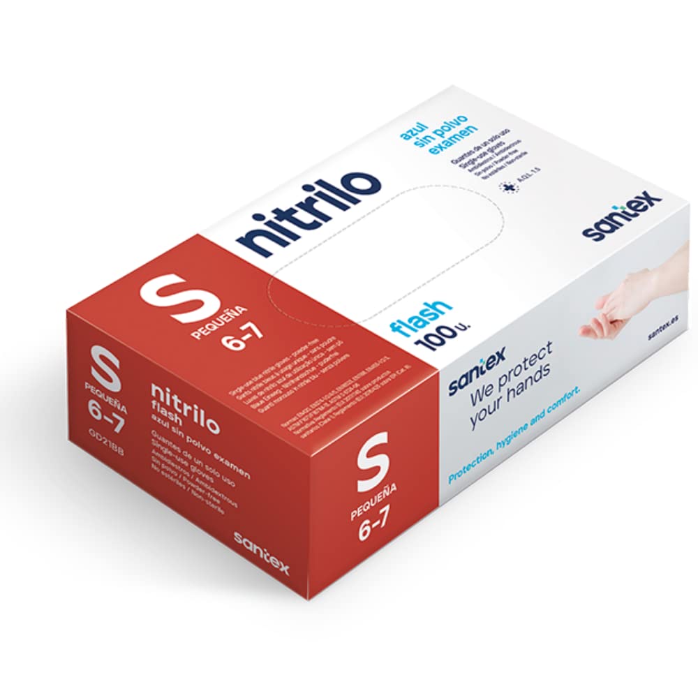 GUANTES DE NITRILO SIN POLVO TALLA S (X10 CAJAS) - Imagen 2