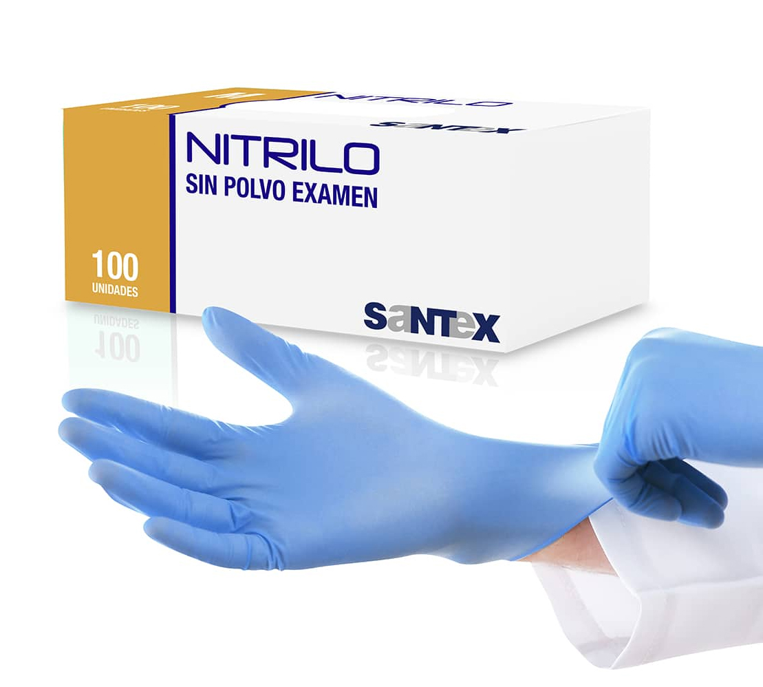 GUANTES DE NITRILO SIN POLVO TALLA M (X10 CAJAS) - Imagen 2