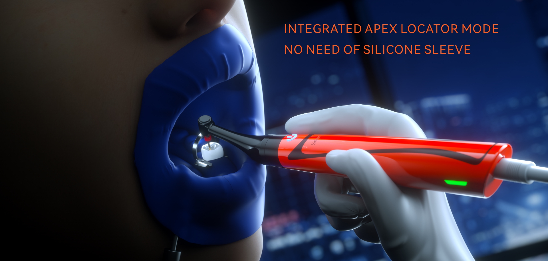 Smart A | Motor de endodoncia Woodpecker | Lava Orange / Naranja - Imagen 4
