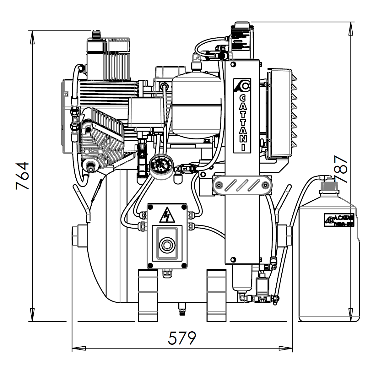 Compresor AC 300 Para 4/5 Equipos dentales - Imagen 2