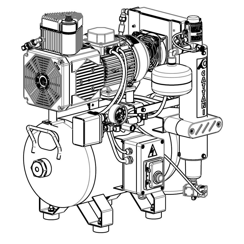 Compresor AC 100 Para 1 equipo dental - Imagen 4
