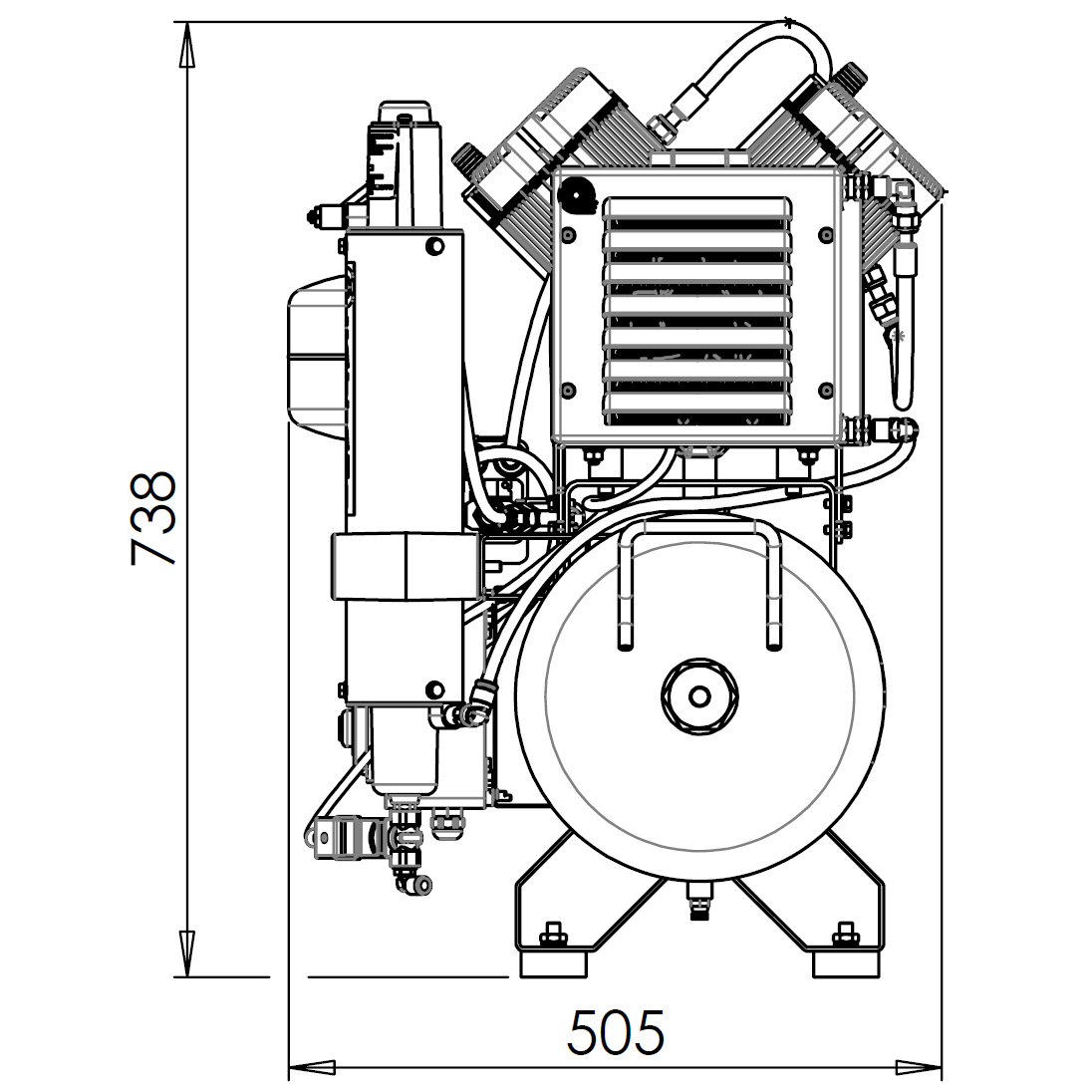 Compresor AC 200 Para 2/3 Equipos dentales - Imagen 3