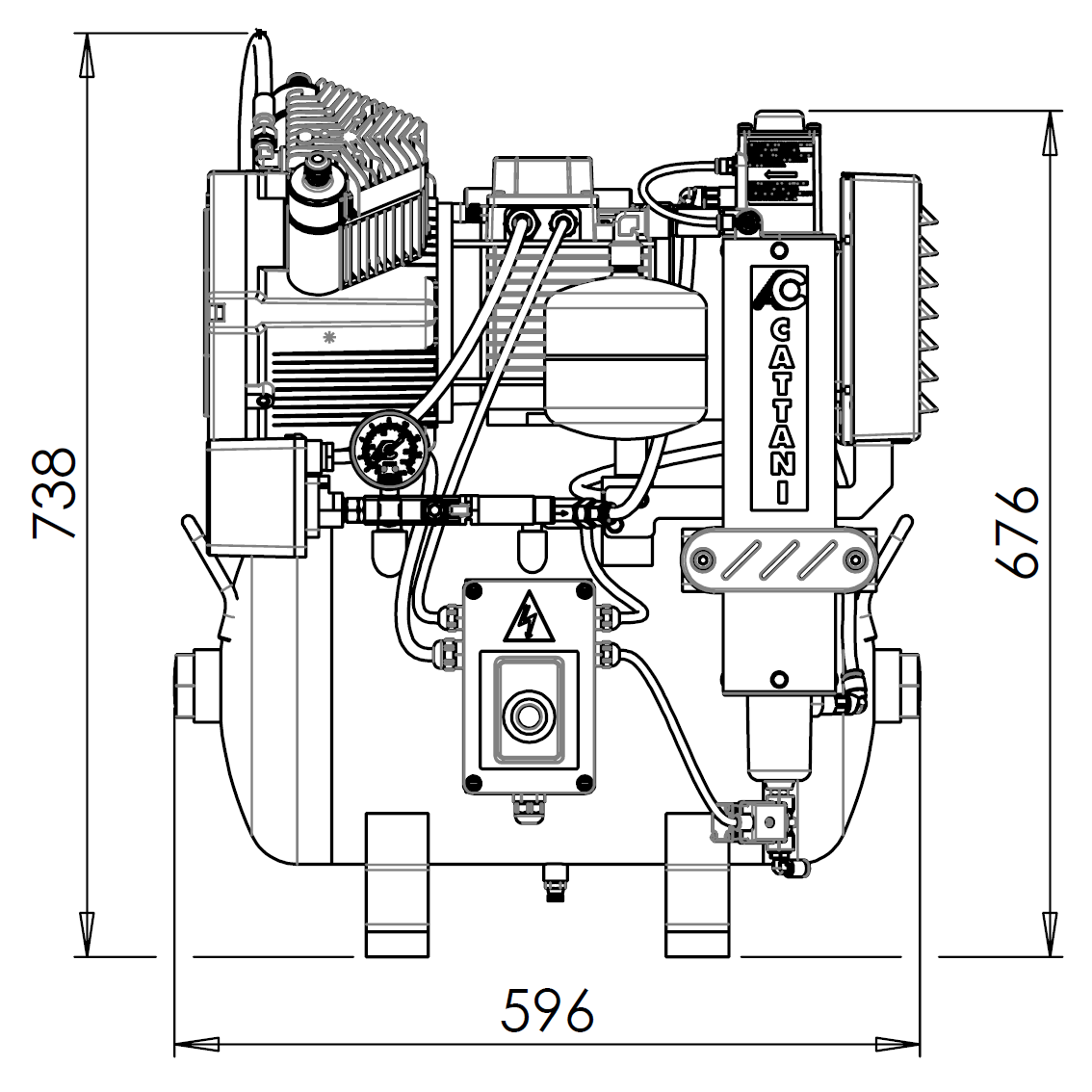 Compresor AC 200 Para 2/3 Equipos dentales - Imagen 2
