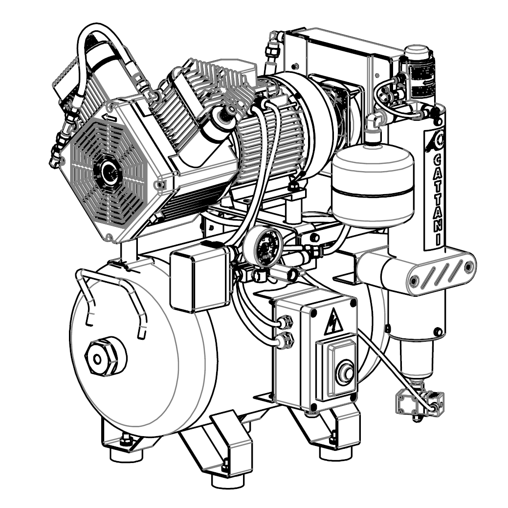 Compresor AC 200 Para 2/3 Equipos dentales - Imagen 5