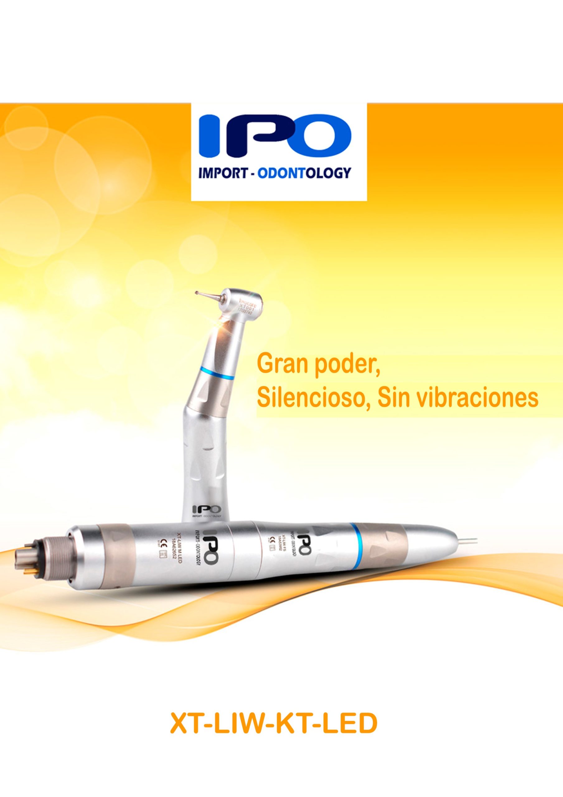 SET BAJA VELOCIDAD CON LUZ MICROMOTOR CONTRANGULO PIEZA DE MANO XT-LIW-KT-LED