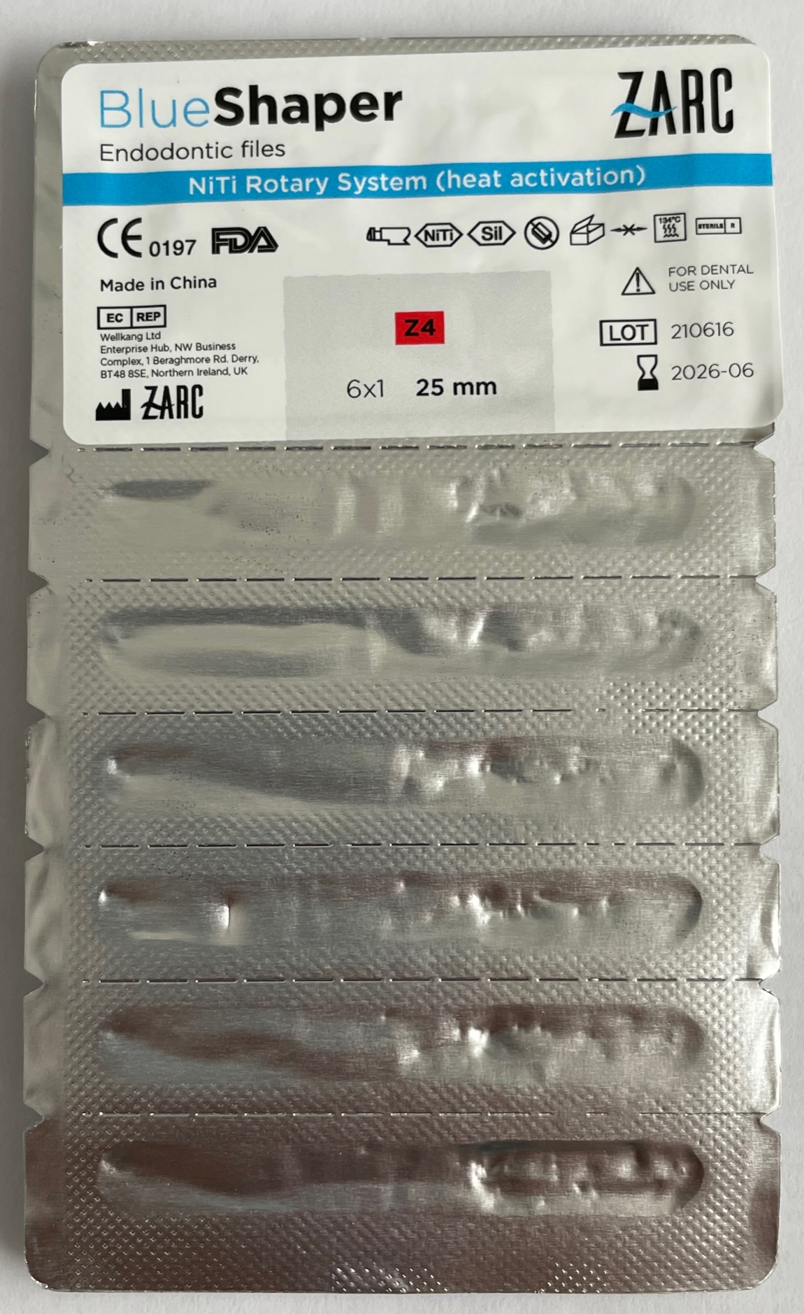 Limas BlueShaper estériles 25mm Z4 (6 uds.) - Imagen 2