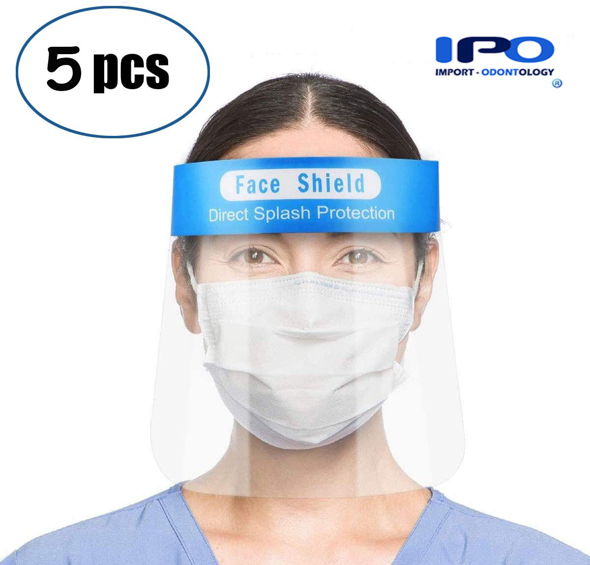 Visera/Pantalla Protectora Facial transparente x 5 unidades