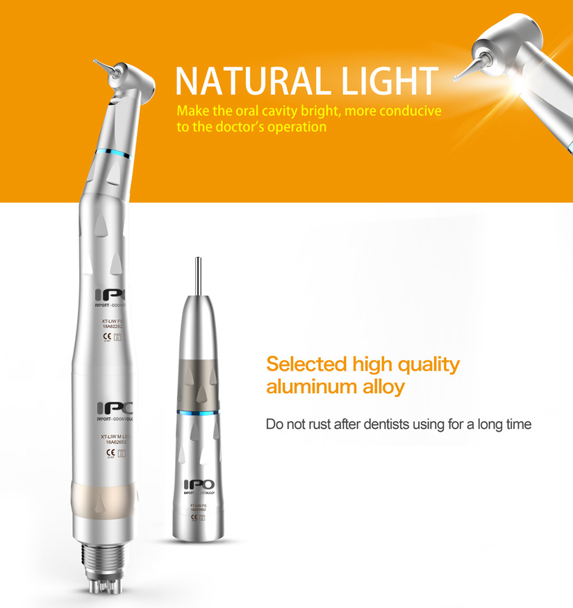 SET BAJA VELOCIDAD CON LUZ MICROMOTOR CONTRANGULO PIEZA DE MANO XT-LIW-KT-LED - Imagen 3