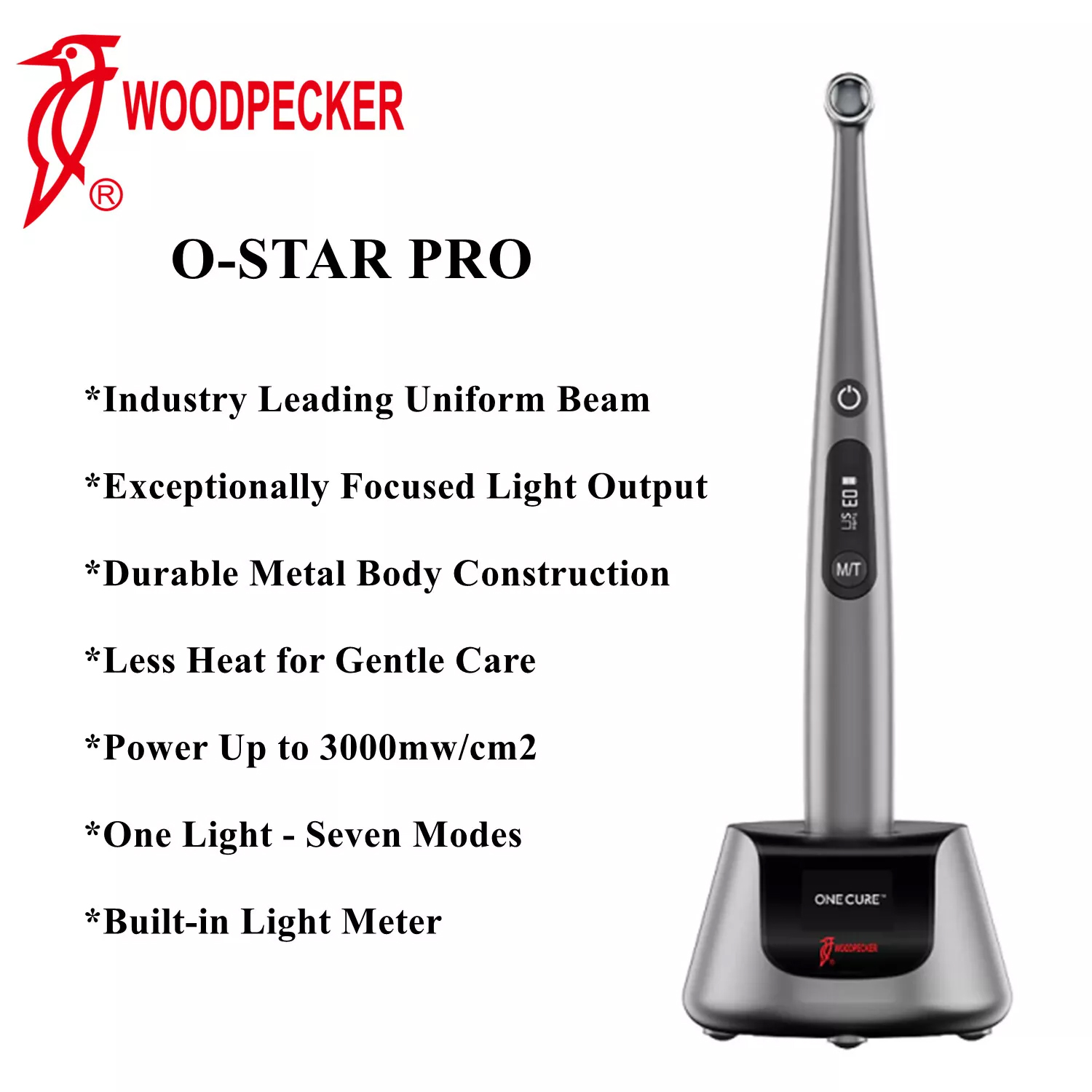 O-Star PRO | Lámpara de fotocurado inalámbrica Woodpecker - Imagen 3