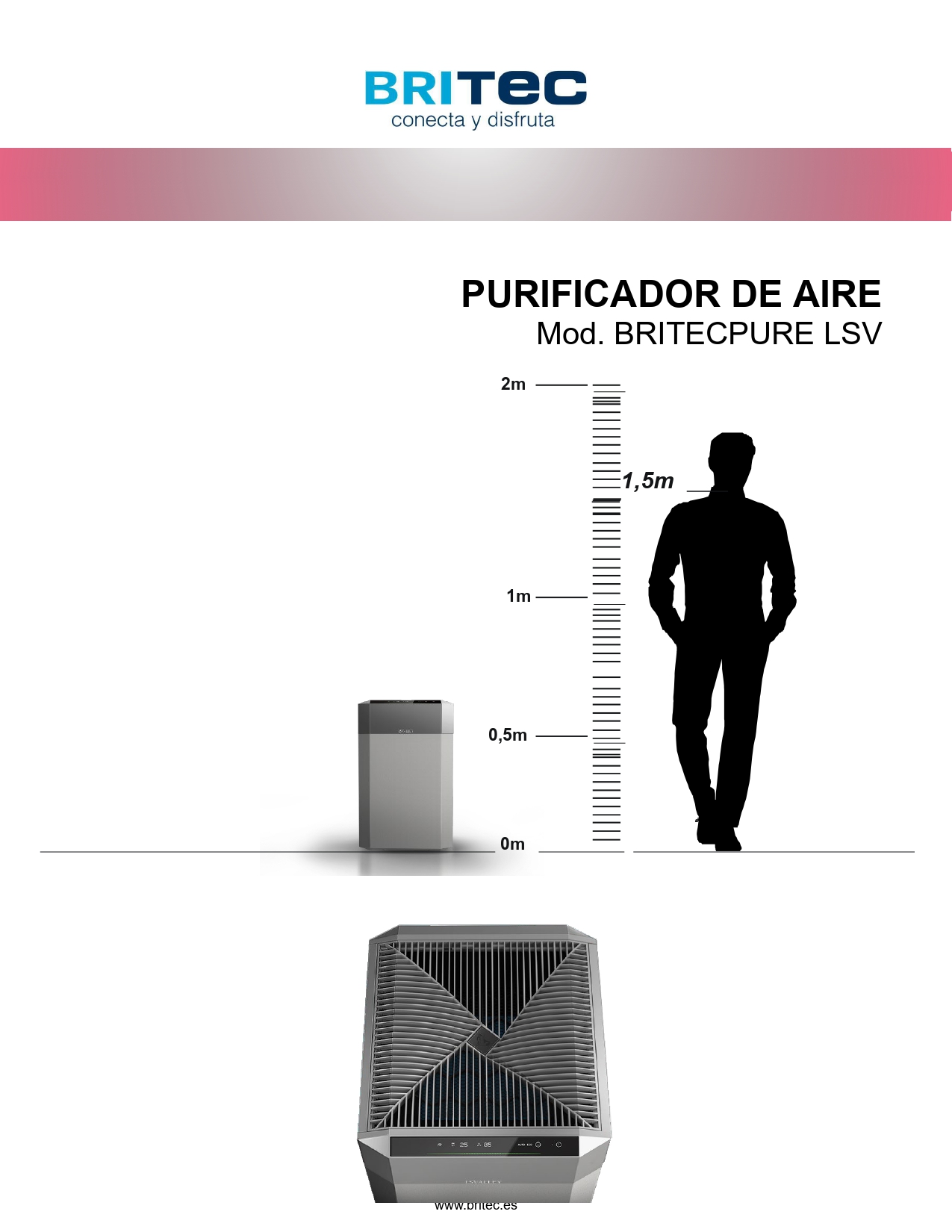 Purificador Aire Britecpure LSV Gris/Blanco - Imagen 7